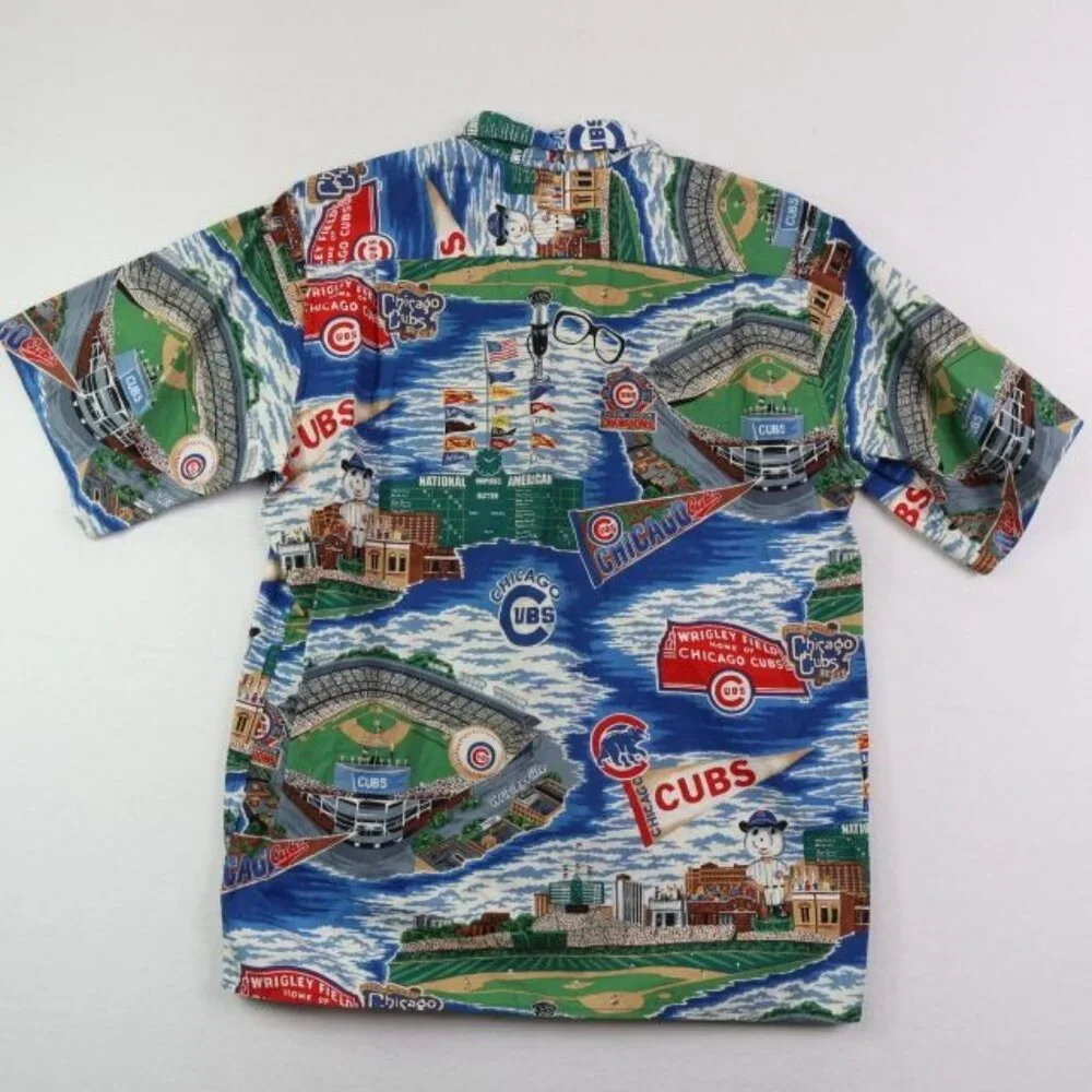 Reyn Spooner Chicago Cubs Baseball Shirt Mens Small Short Sleeve Button - Picture 6 of 8